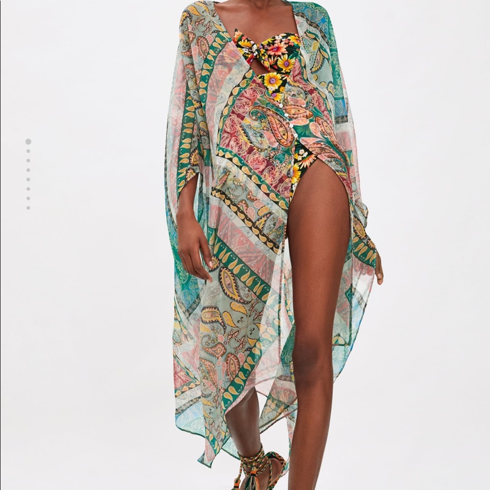 Zara printed kimono, bloggers favorite - Picture 3 of 4